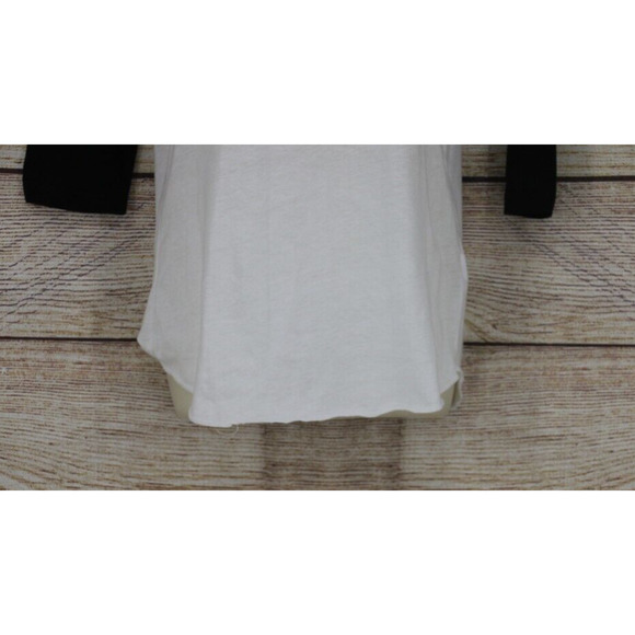 Crazy Train Womens Size Small 3/4 Sleeve Crew Neck Shirt Football White Neon - Picture 4 of 6